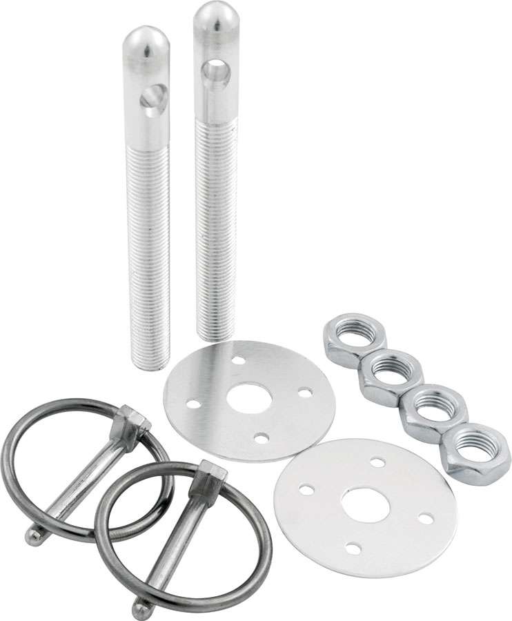 0.38 in. Dia. Aluminum Hood Pin Kit, Silver