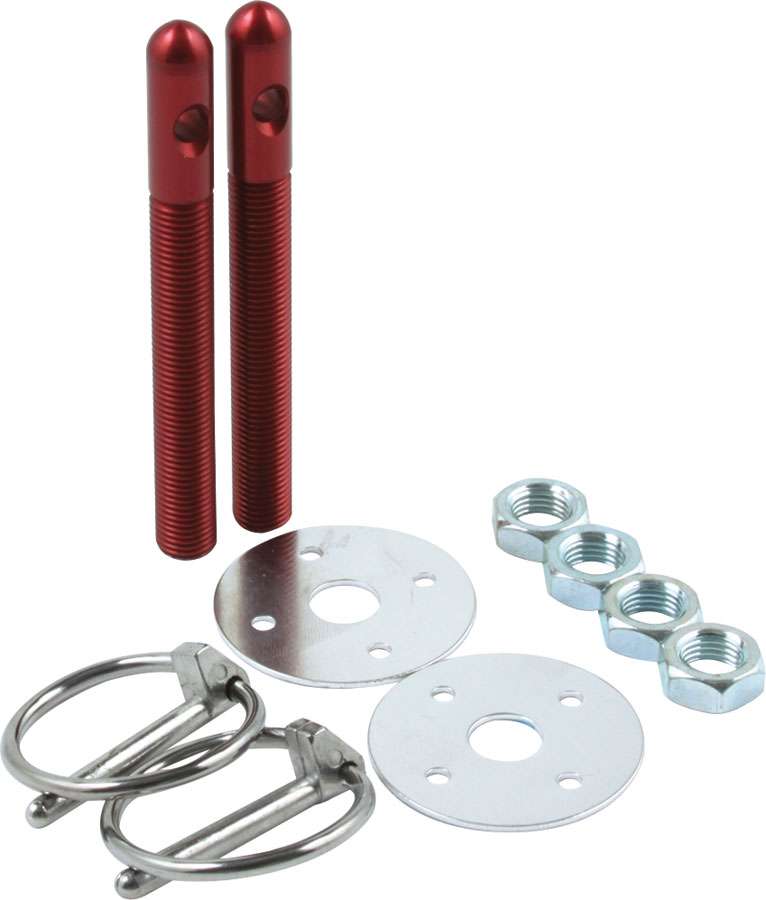 0.38 in. Dia. Aluminum Hood Pin Kit, Red