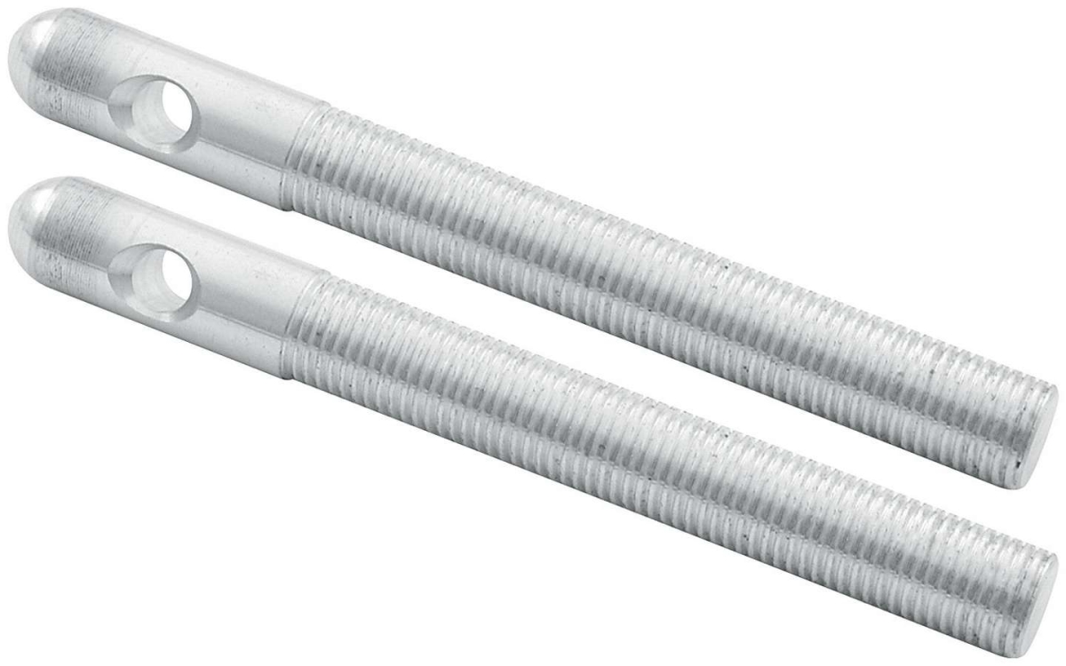 0.38 in. Dia. Replacement Aluminum Hood Pins, Silver - Pack of 2