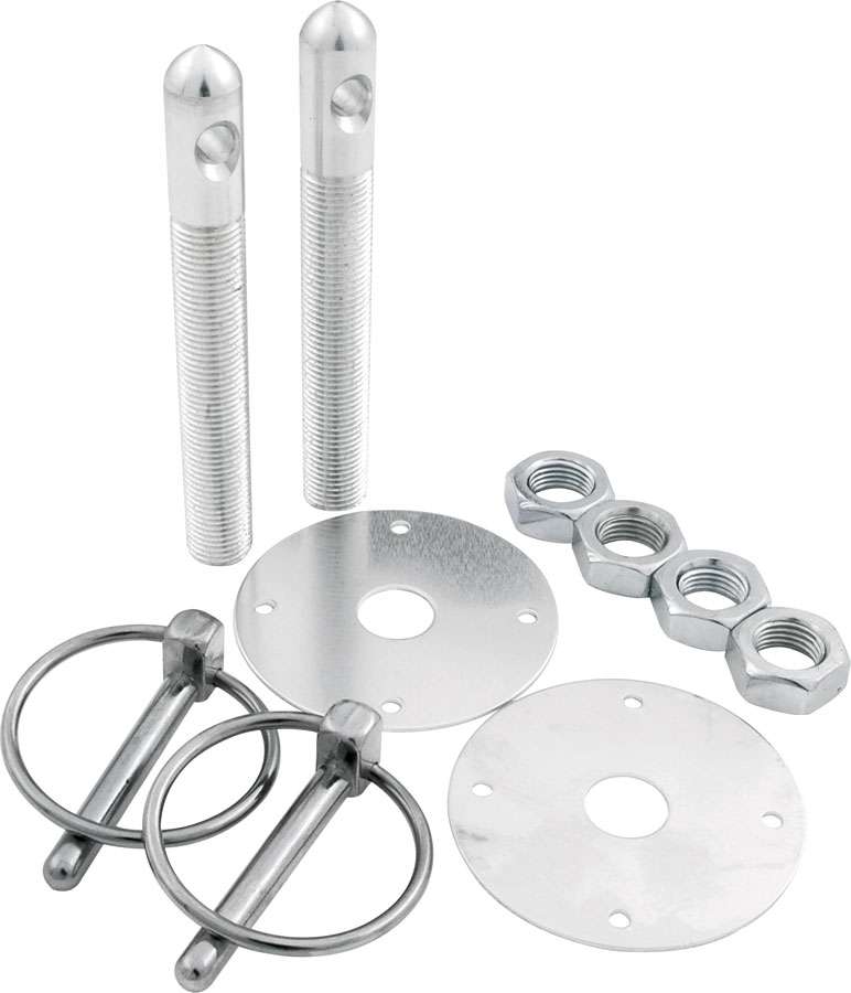 0.5 in. Dia. Aluminum Hood Pin Kit, Silver