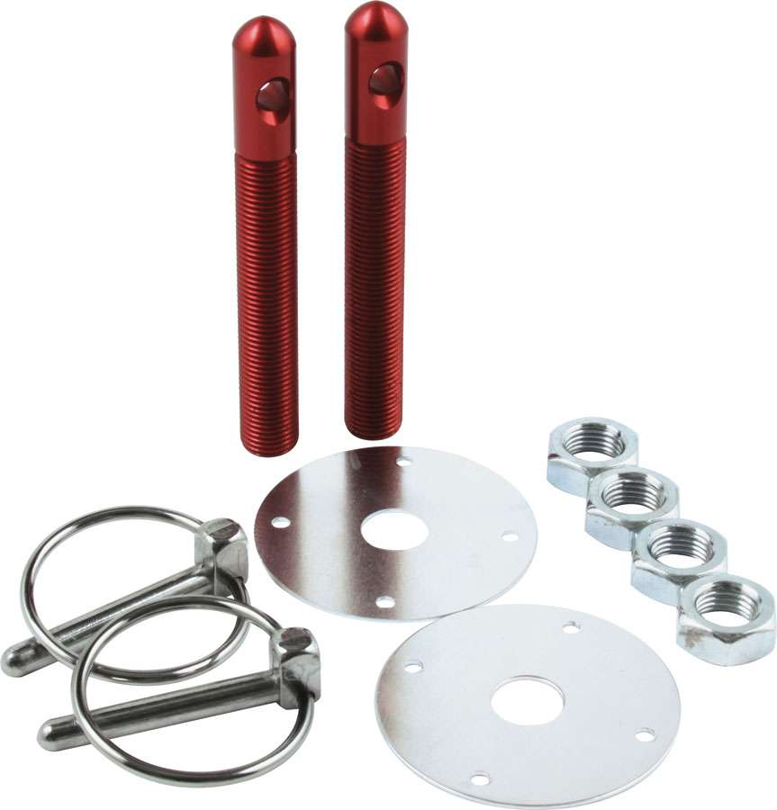 0.5 in. Dia. Aluminum Hood Pin Kit, Red