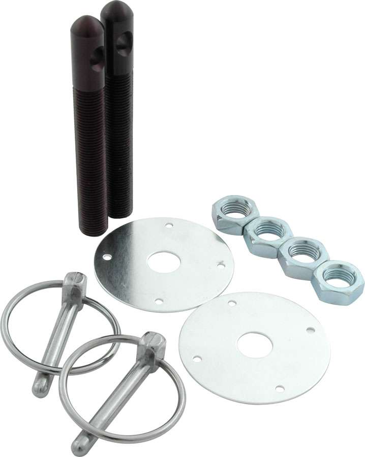0.5 in. Dia. Aluminum Hood Pin Kit, Black