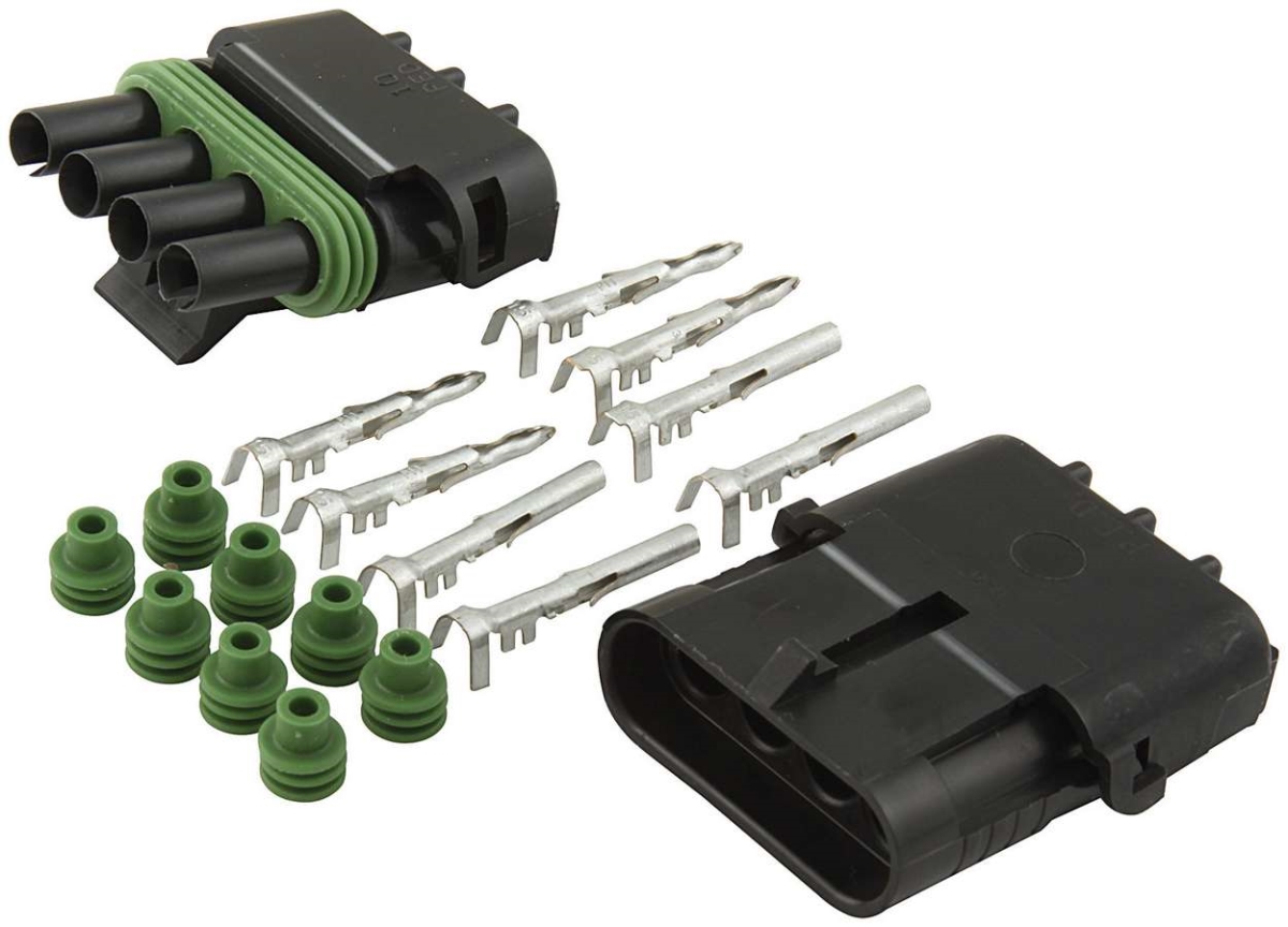 Picture of Allstar Performance ALL76268 4-Wire Weather Pack Flat Connector Kit