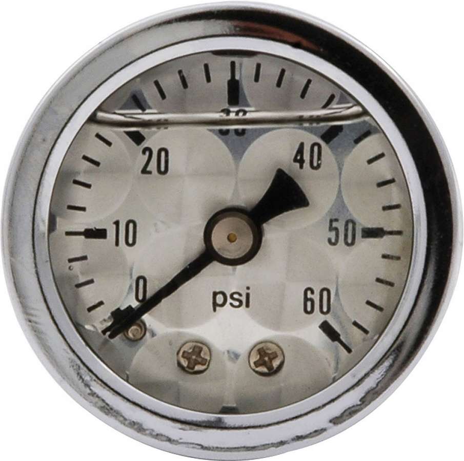 Picture of Allstar Performance ALL80224 1.5 in. Dia. 0-60 PSI Liquid Filled Turned Face Pressure Gauge