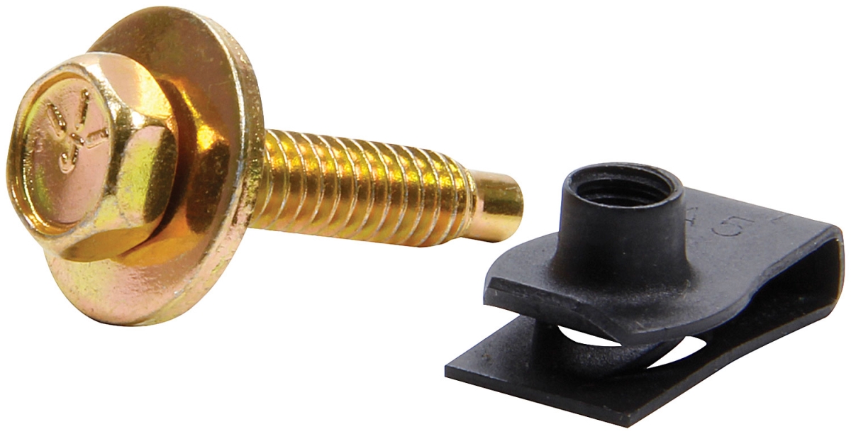 Body Bolt Kit with Clips, Gold - Pack of 10