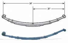 21-344SPA 0.5 in. Camaro Style Rear Multi-Leaf Spring - 225 lbs