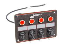 52-44865 4 Switch Accessory Panel with Pilot Light, Black