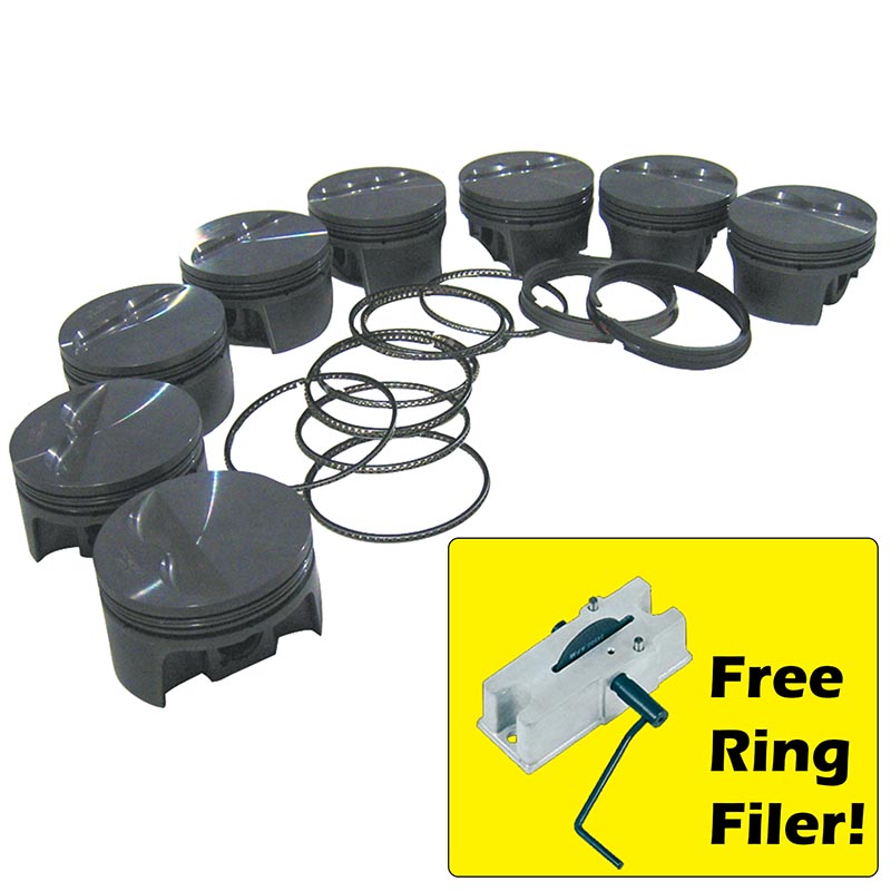 930208140 4.040 in. Bore Domed Piston Set for Small Block Chevy PowerPak