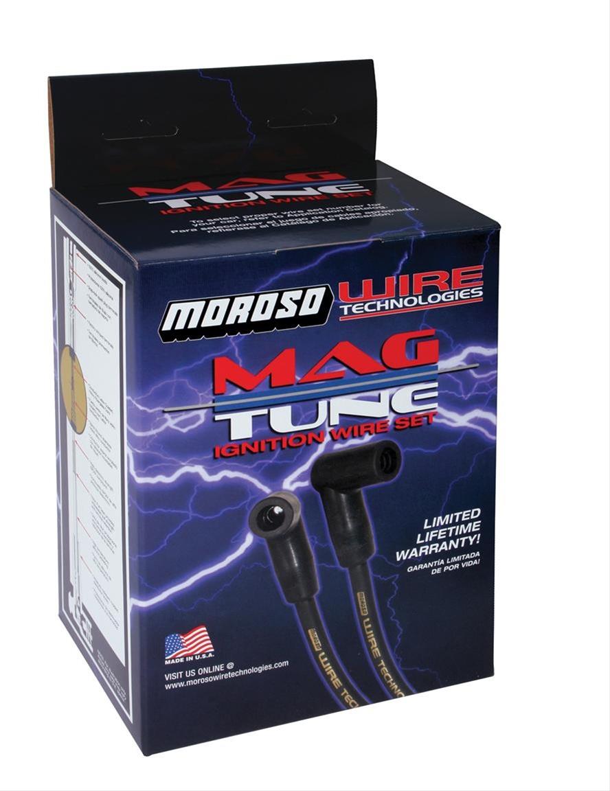 Moroso 9882M 135 deg Mag-Tune Spark Plug Wire Set for Universal Fit