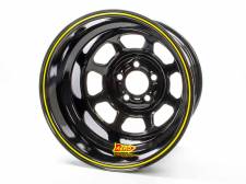51-185020 15 x 8 in. 51 Series Spun Wheel, Black - 5 x 5 in. Bolt Circle