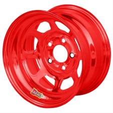 52-985030RED 15 x 8 in. 52 Series IMCA Rolled Wheel, Red & Chrome - 5 x 5 in. Bolt Circle