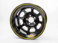 58-104730 15 x 10 in. 58 Series Rolled Wheel, Black - 3 in. Back Spacing