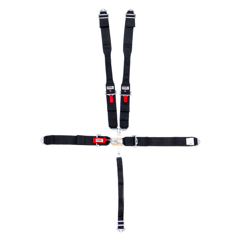 11004DB 5 Point Bolt-In Hans Harness System, Black