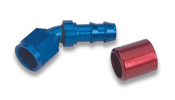 704667ERL 45 deg Super Stock -6 AN Hose End