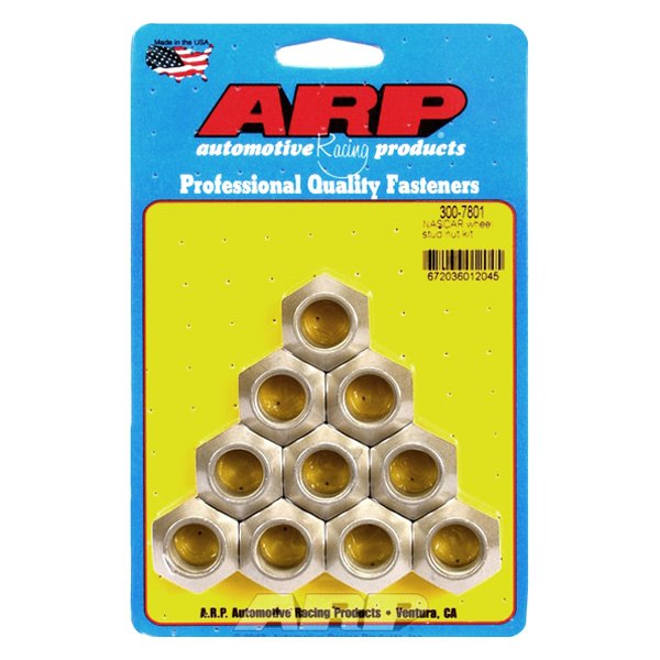300-7801 0.62 x 18 in. Nascar Wheel Stud Nut Kit - Set of 10