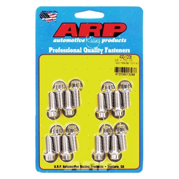 Picture of ARP 400-1208 0.37 x 0.75 in. Stainless Steel Header Bolt Kit - Pack of 16