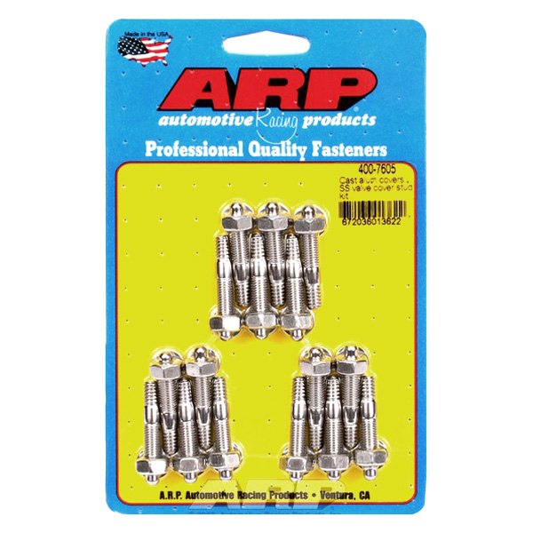 400-7605 6 Point Stainless Steel Valve Cover Stud Kit - 16 Piece