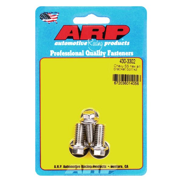 430-3302 6 Point Stainless Steel Chevy Alternator Bracket Bolt Kit for Small & Big Block Chevy