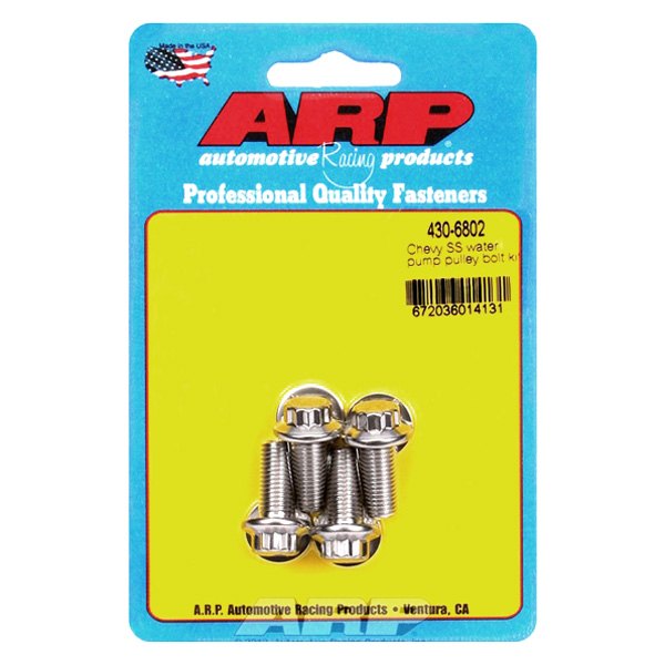 430-6802 Stainless Steel Water Pump Pulley Bolt Kit for Small Block Chevy