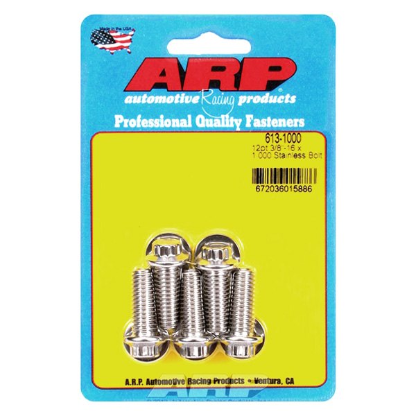 613-1000 0.37-16 x 1 in. Stainless Steel 12 Point Bolt Kit - Set of 5