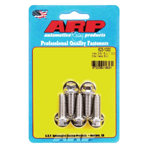 623-1000 0.37-16 x 1 in. Stainless Steel 6 Point Bolt Kit - Set of 5