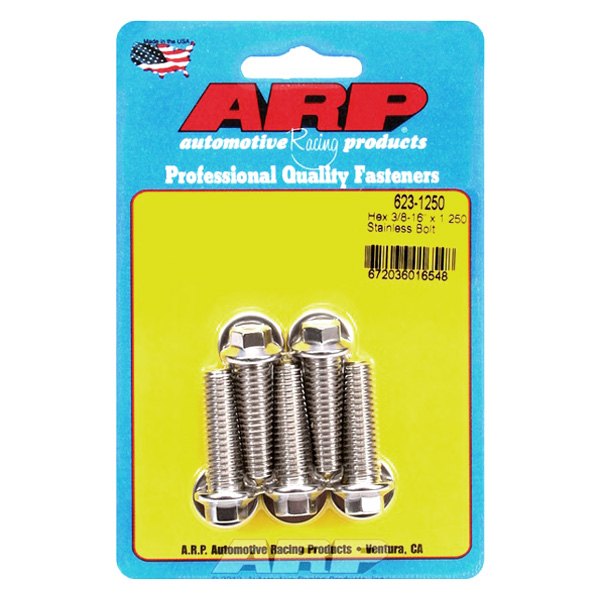 623-1250 0.37-16 x 1.25 in. Stainless Steel 6 Point Bolt Kit - Set of 5
