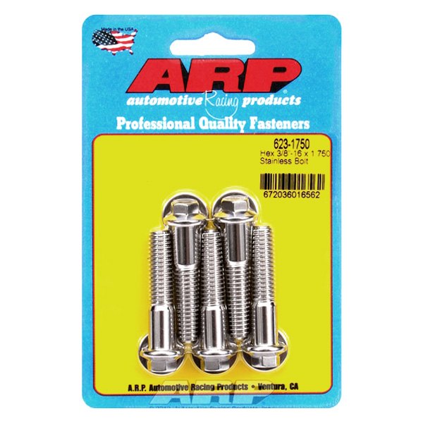 623-1750 0.37-16 x 1.75 in. Stainless Steel 6 Point Bolt Kit - Set of 5