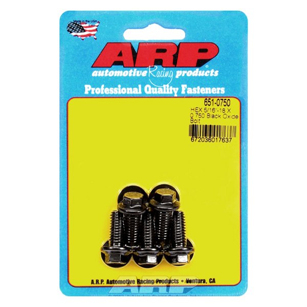 651-0750 0.31-18 x 0.75 in. 6 Point Bolt Kit - Set of 5