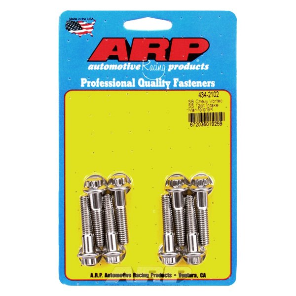 434-2102 12 Point Stainless Steel Intake Bolt Kit for Small Block Chevy