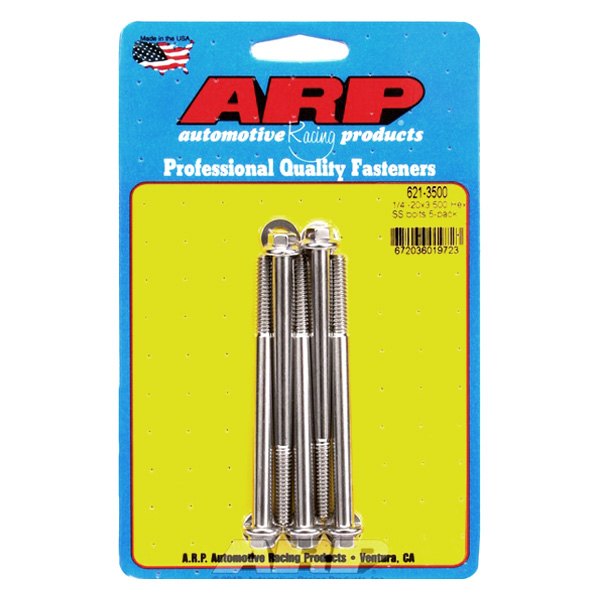 621-3500 0.25-20 x 3.5 in. Stainless Steel 6 Point Bolt Kit - Set of 5, 5PK