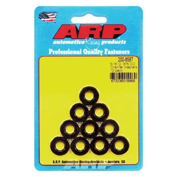 200-8587 0.31 x 0.67 in. Black Washers - Pack of 10