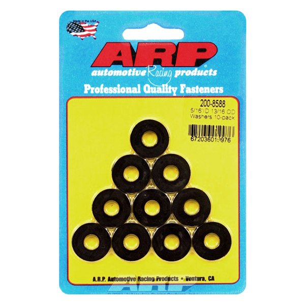 200-8588 0.31 x 0.81 in. Black Washers - Pack of 10