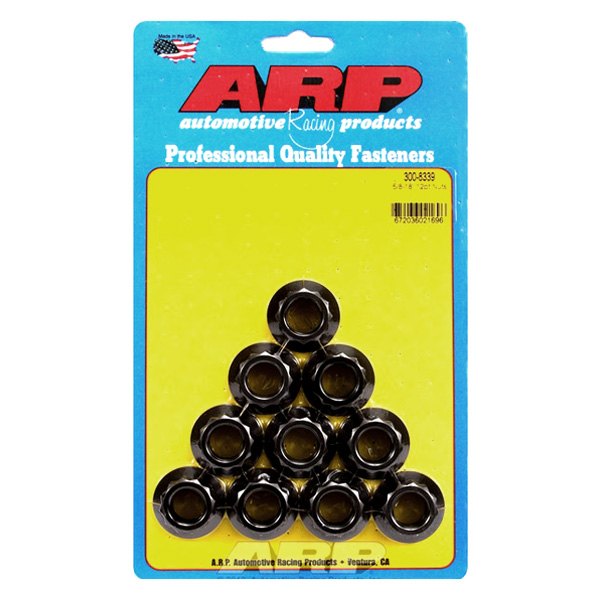 300-8339 0.62-18 in. 12 Point Black Oxide Steel Nut - Set of 10, 10PK