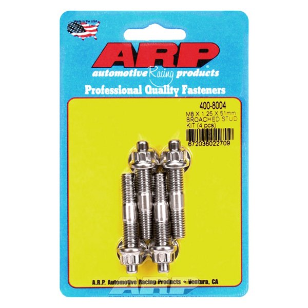 400-8004 M8 x 1.25 in. x 51 mm Stainless Steel Stud Kit - 4 Piece