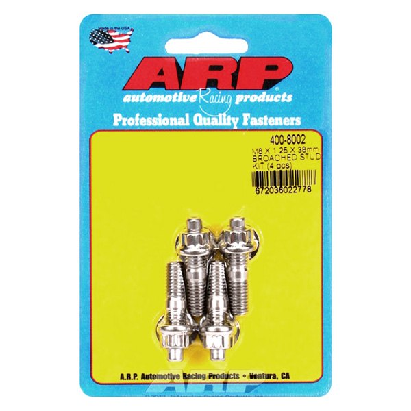 400-8002 M8 x 1.25 in. x 38 mm Stainless Steel Stud Kit - 4 Piece