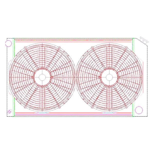 CU-00008 Radiator Combo Unit for 1970-1981 Camaro GM A & G Body
