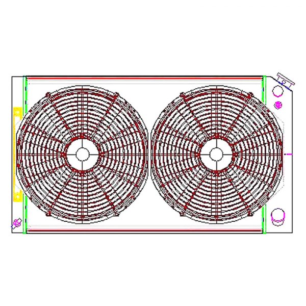 CU-70013-LS Radiator Combo Unit for GM C & K Truck LS Outlets