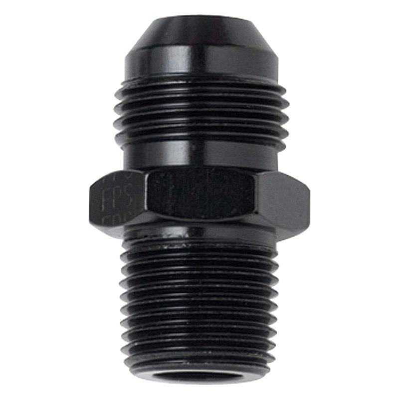 Picture of Fragola 481602-BL 0.06 in. MPT x -4 AN Straight Adapter Fitting - Black