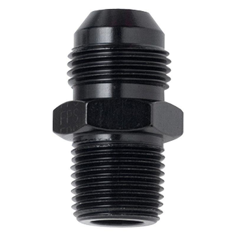 481634-BL 0.25 in. MPT x -3 AN Straight Adapter Fitting - Black