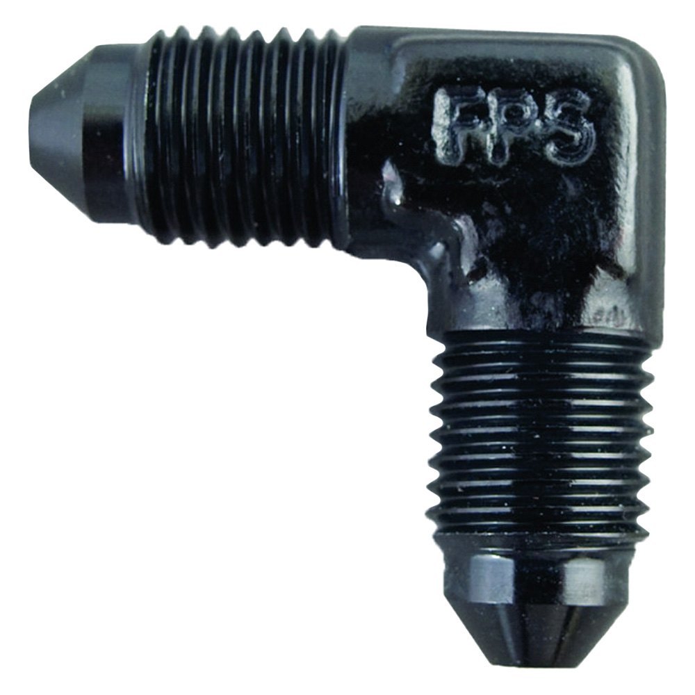 482112-BL -12 AN 90 deg Union Fitting - Black