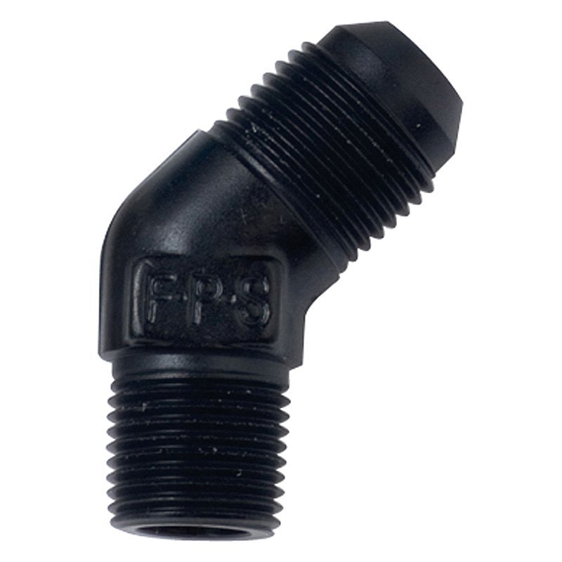482313-BL 0.5 in. MPT x -12 AN 45 deg Adapter Fitting - Black
