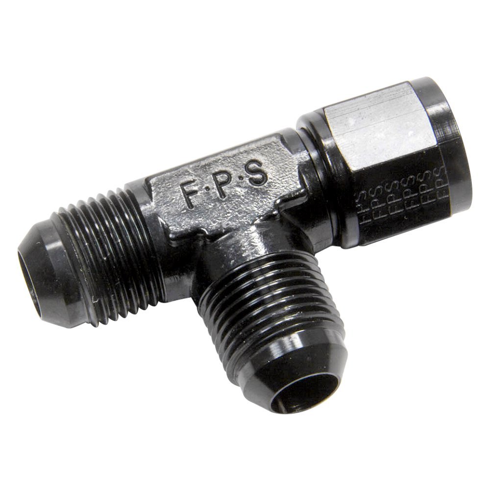 498305-BL -10 AN Female Swivel on Run Tee Adapter Fitting - Black