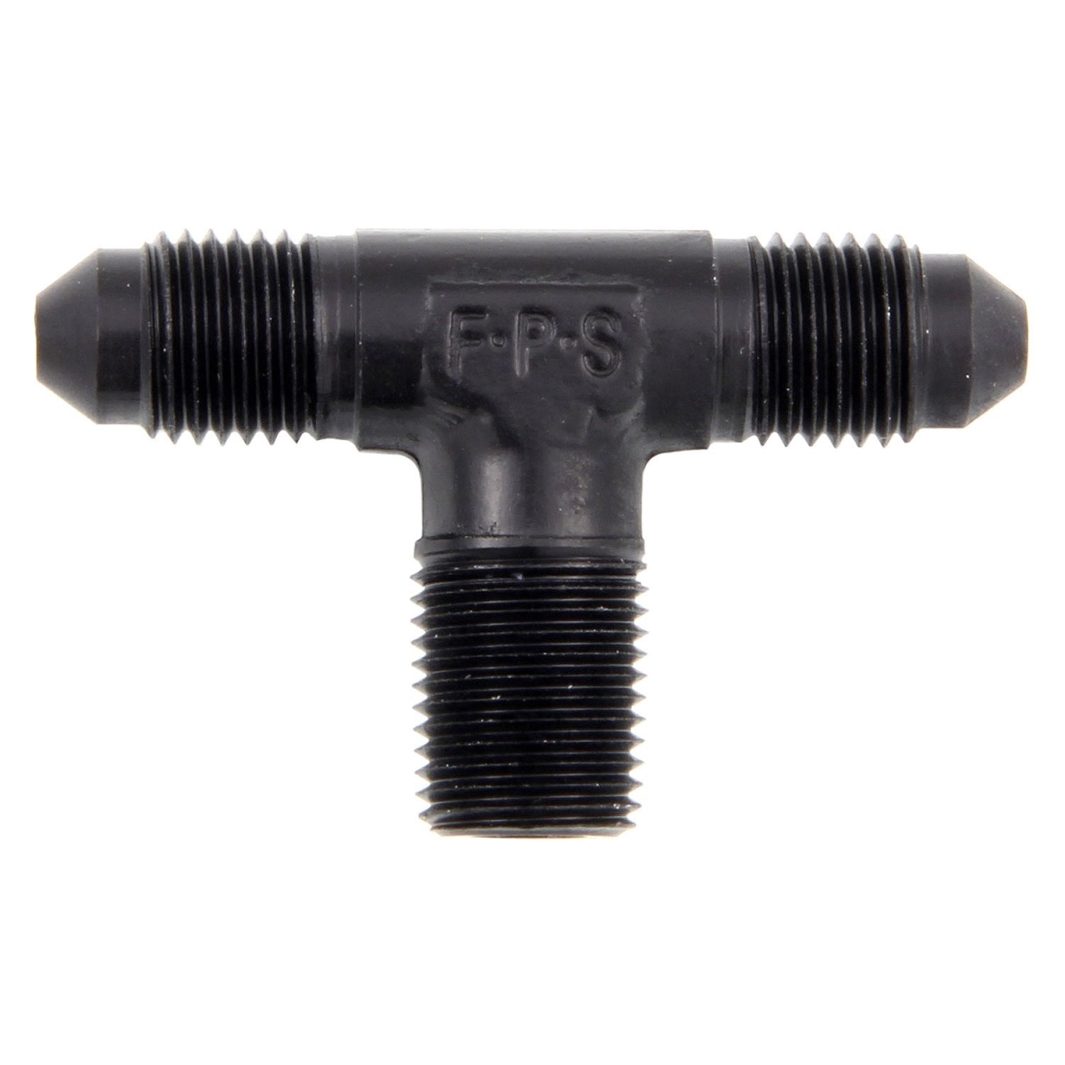 482503-BL -3 AN x 0.12 in. MPT Tee Fitting - Black Anodize