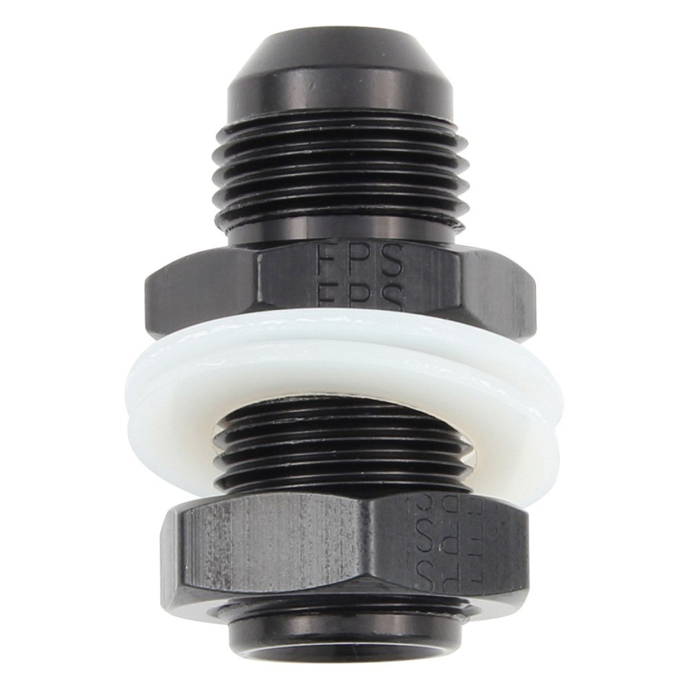 483110-BL -10 AN Fuel Cell Bulkhead Fitting - Black