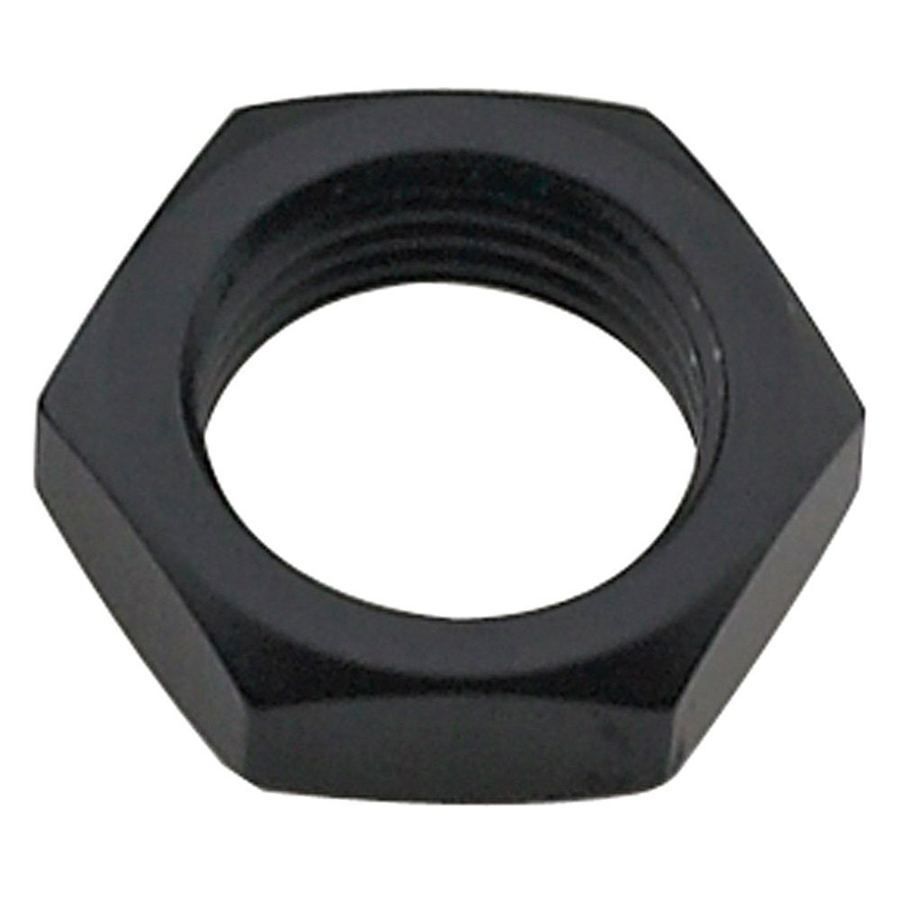 492406-BL -6 AN Bulkhead Nut - Black