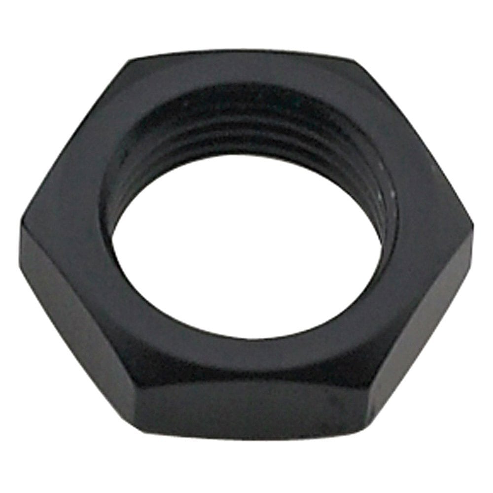 492404-BL -4 AN Bulkhead Nut - Black