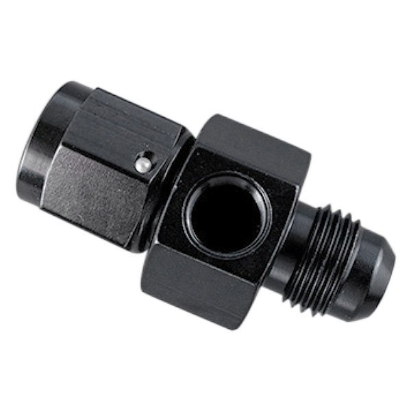 495003-BL -8 AN x -8 AN Male Inline Gauge Adapter Black