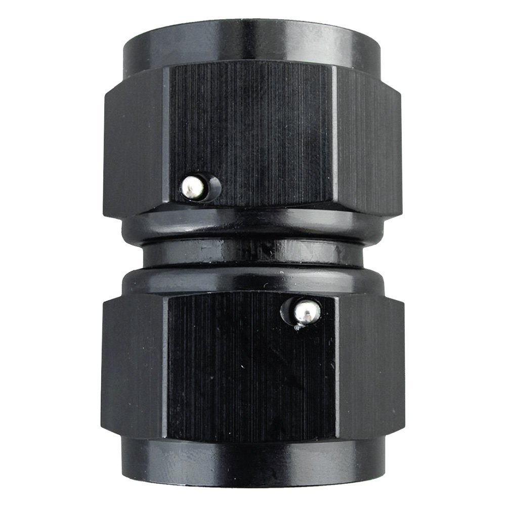 496112-BL -12 AN Female Swivel Connector Adapter Fitting - Black