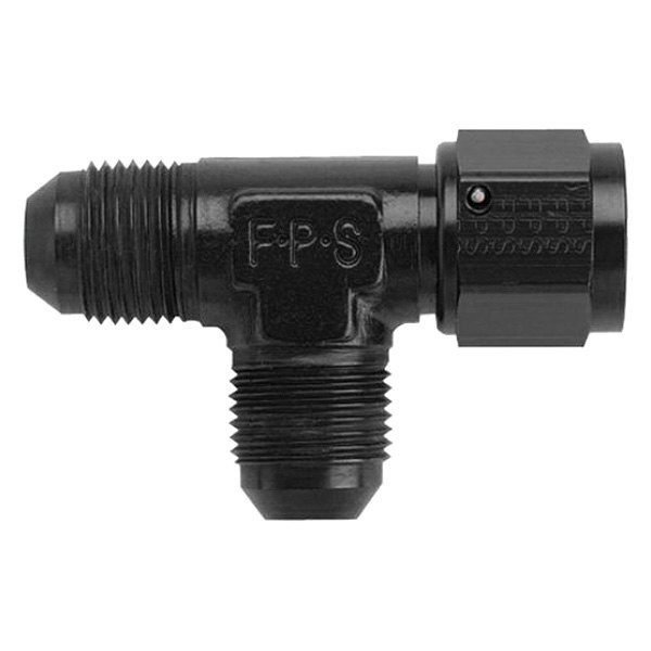 498301-BL -3 AN Female Swivel on Run Tee Adapter Fitting - Black