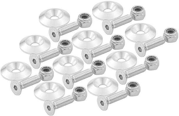 No. 10 Countersunk Bolts with 1 in. Washer - Clear, Pack of 10